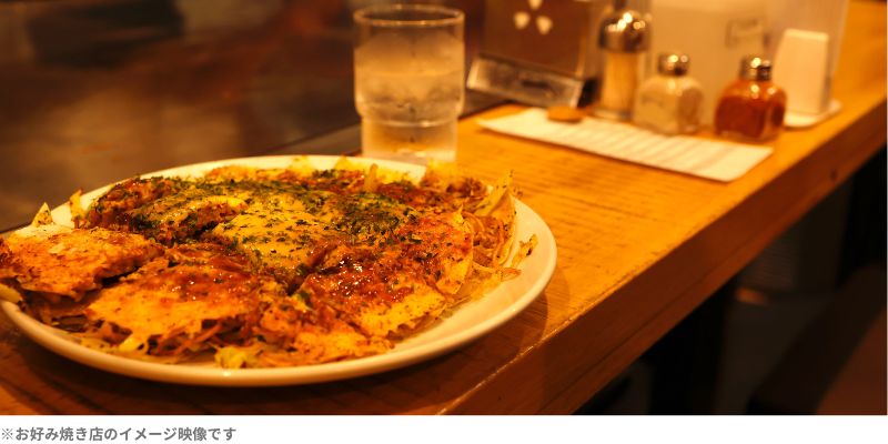 お好み焼き店のイメージ映像