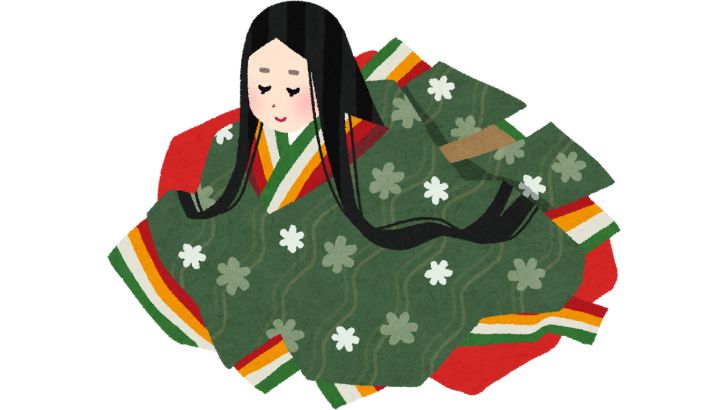 平安時代の十二単姿の女性